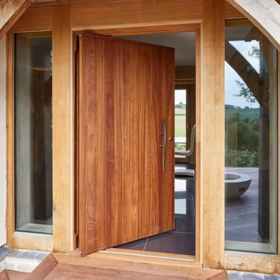 Wholesale Modern Pivot Waterproof Anti-Theft Aluminum Security Door Metal Exterior Front Entry Entrance Door Fiberglass Exterior Door