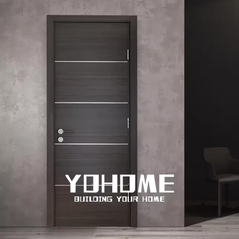 European Latest Design Wood Quality Interior Acoustic Soundproof Fireproof Apartment Hotel Guest Room Door