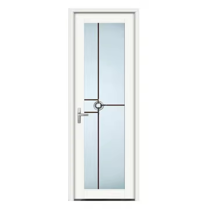 Frameless Slim Narrow Frame Glass Door Swing Casement Aluminum Toilet Kitchen Aluminium Bathroom Door Interior Doors