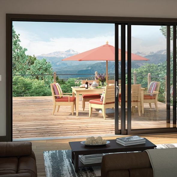 Modern Custom Wardrobe Kitchen Internal Aluminum Profile Slim Narrow Frame Sliding Glass Door