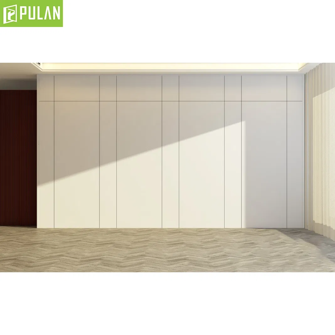 Modern Customized Design Interior Aluminum Frame MDF Door Skin Wooden Flush Invisible Door with Hidden Hinge for Apartment