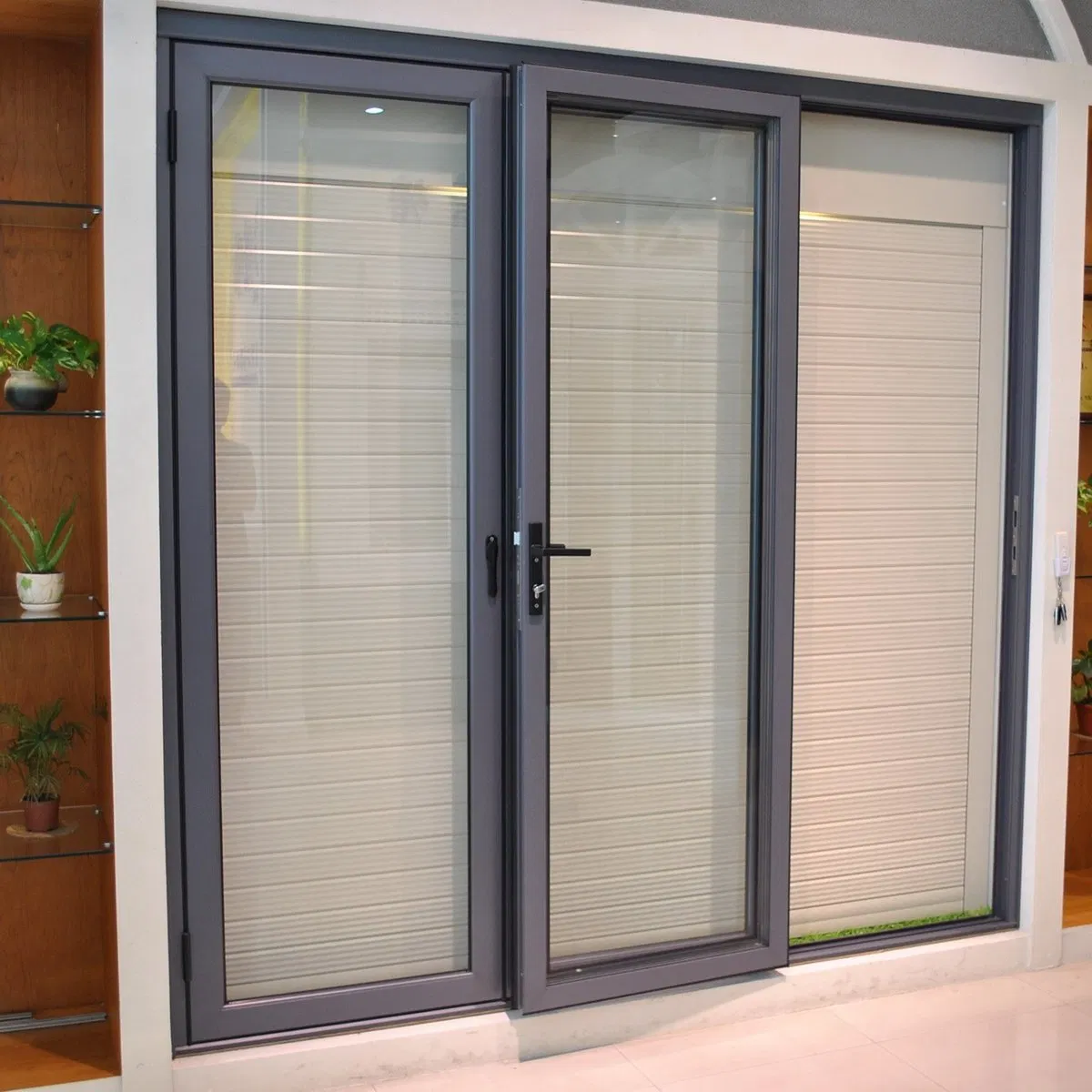 Ace Slim Frame Balcony Double Tempered Glass Exterior Aluminum Sliding Door