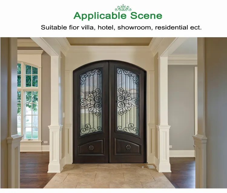 Modern Style Wrought Iron Door