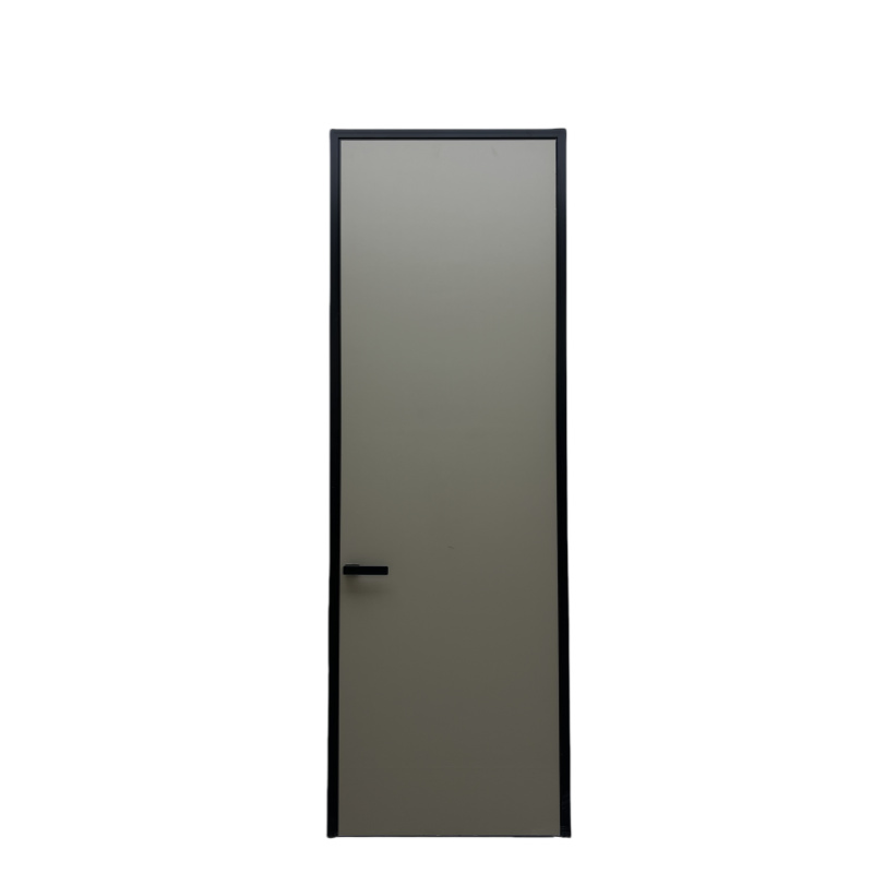Modern Minimalist Interior Door Aluminum Frame Flush Door Design Hidden Room Door