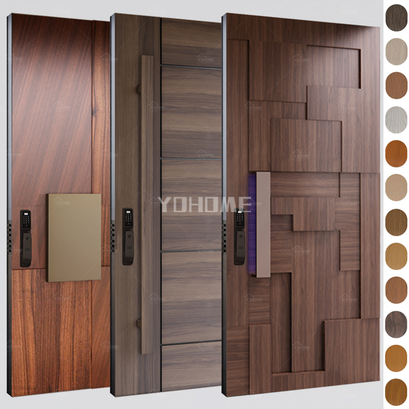 China Top Factory Custom Luxury Design External House Front Doors Modern Wooden Main Entrance Doors Exterior Pivot Entry Doors