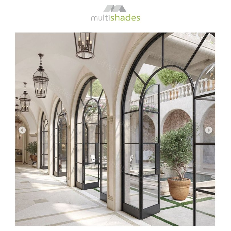 Multishades American-Inspired Aluminum French Doors for Villa Bathroom Waterproof Moisture-Proof Factory Custom