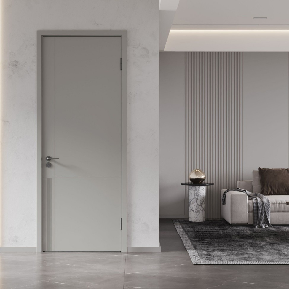 China Waterproof Melamine Interior Door Moisture Proof WPC Bathroom House Door for Indoor Use Manufacturers