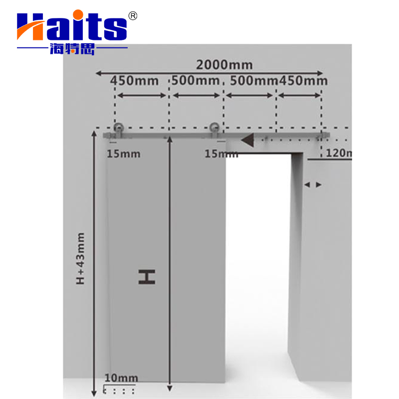 Heavy Duty Sliding Door O Shape Carbon Steel Barn Door Rail Accessories