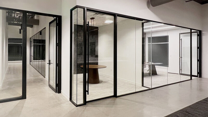 Thermal Break Heat Insulation Aluminum Frame Double Swing Glass Door Aluminum Door Home Decoration