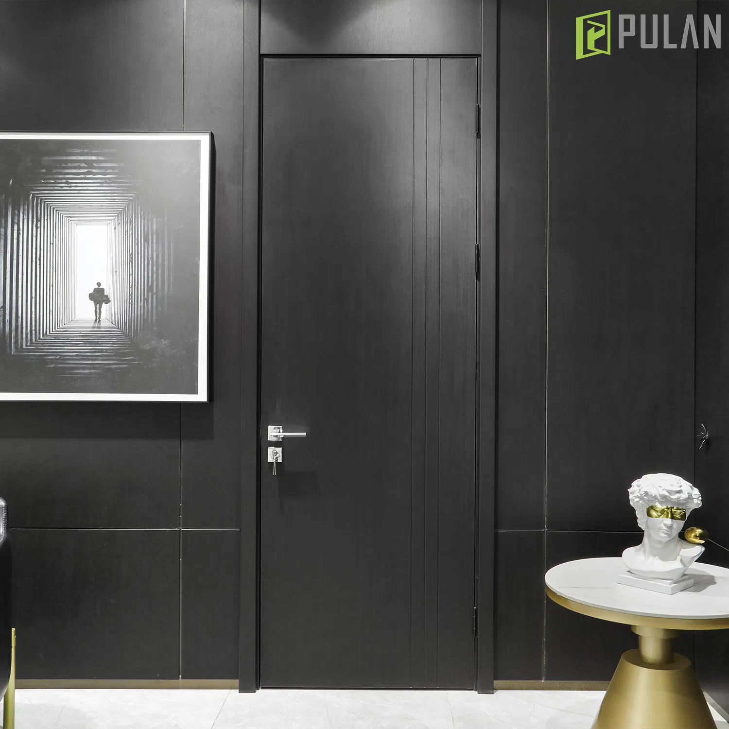 Latest Design Interior Hidden Frame Sound Reducing MDF Door Skin PVC Finishing Wooden Flush Door for Home/Office