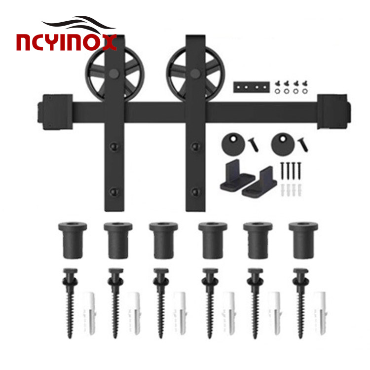 Hanging Sliding Barn Door Hardware Kit with Rail Sliding Door Hardware Harn