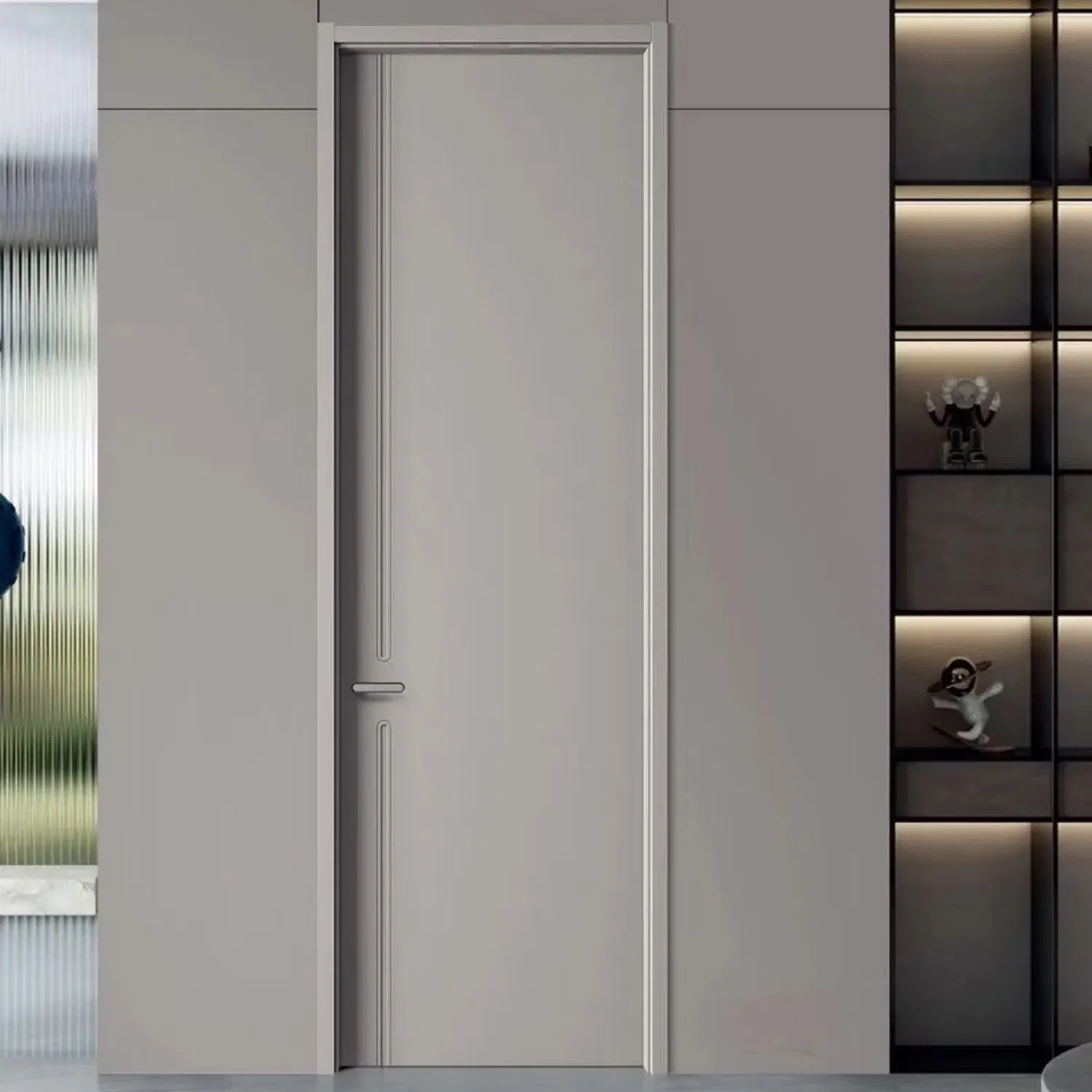 Factory Wholesale Price Internal Acoustic Wooden Door Laminated MDF/PVC Wood Entry Room Door for Apartment, Hotel, Hospital, School