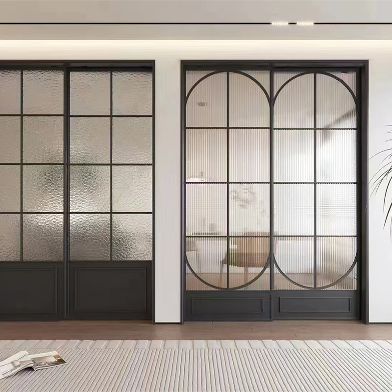 Soundproof Aluminum French Sliding Door with Acoustic Glass for Noise Reduction
