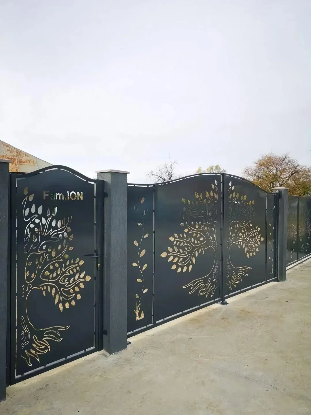 Chinese Style Villa Aluminum Metal Gate for Garden Door Outdoor Entry Gate