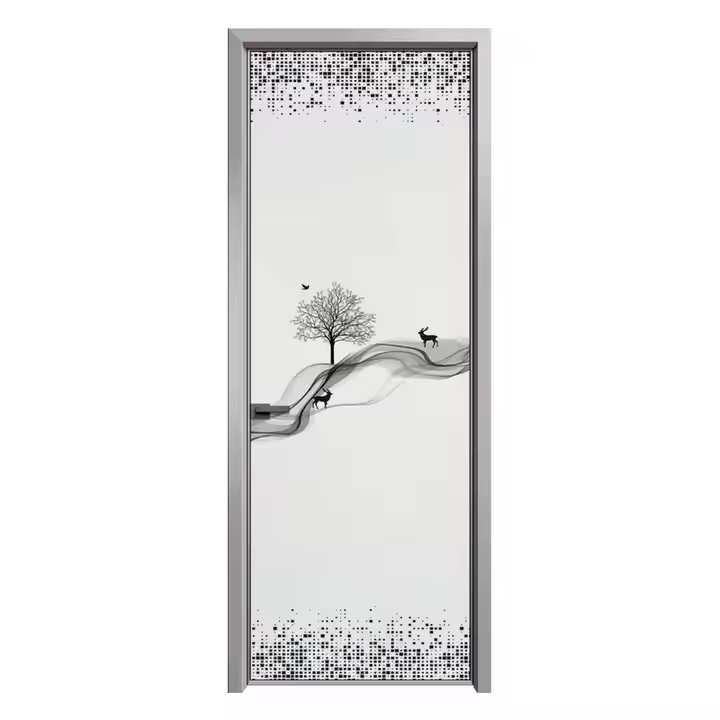 Frameless Slim Narrow Frame Glass Door Swing Casement Aluminum Toilet Kitchen Aluminium Bathroom Door Interior Doors