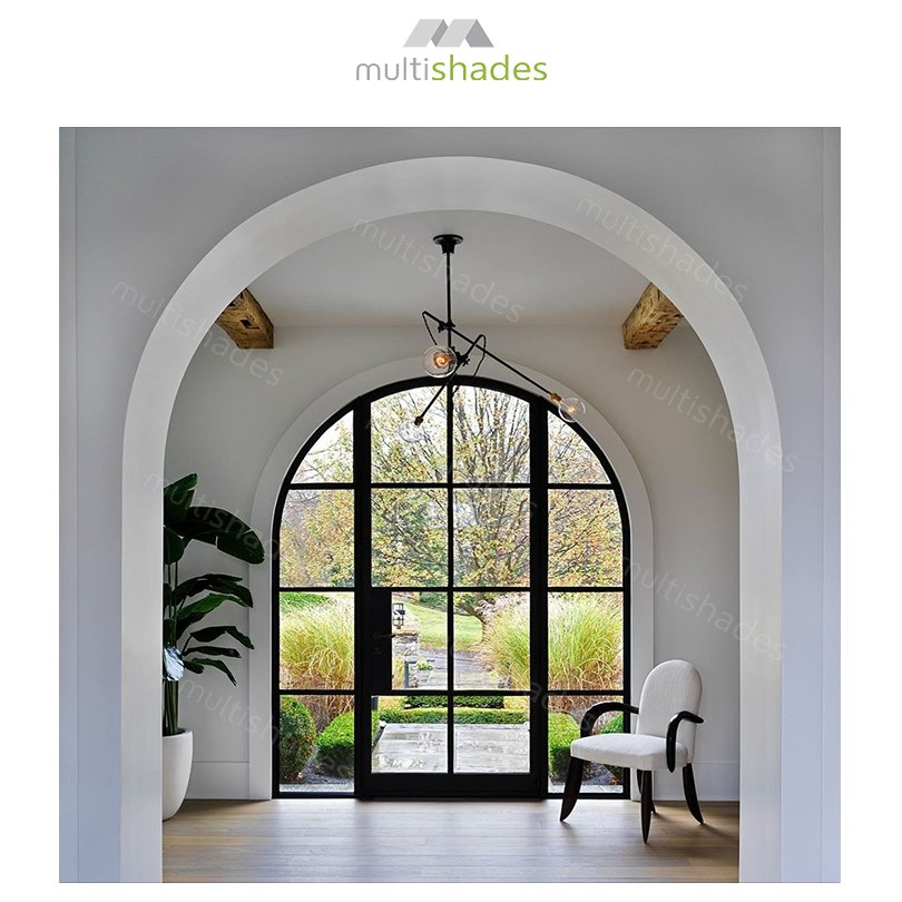 Multishades American-Inspired Aluminum French Doors for Villa Bathroom Waterproof Moisture-Proof Factory Custom