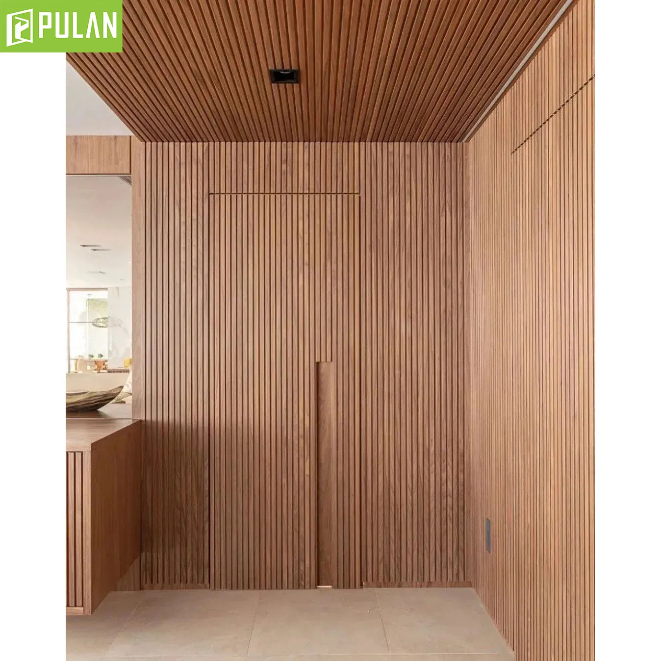 Latest Design Customized Interior Aluminum Frame PVC/Paint Finishing Hidden Flush Wooden Door with Invisible Hardware and WPC/MDF Panel for Apartment