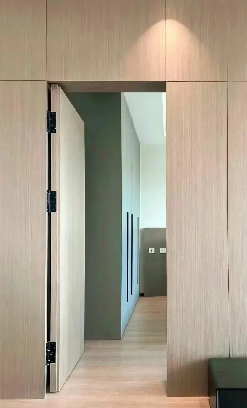 Sleek HDF Wood Hidden Frame Flush Interior Doors for Modern Spaces