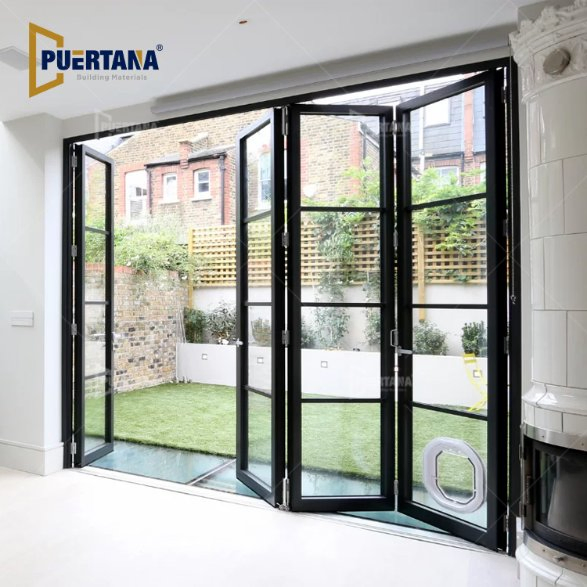 Hurricane Proof Impact Rated Luxury Exterior Aluminum Glass Folding Sliding Patio Bifold Door