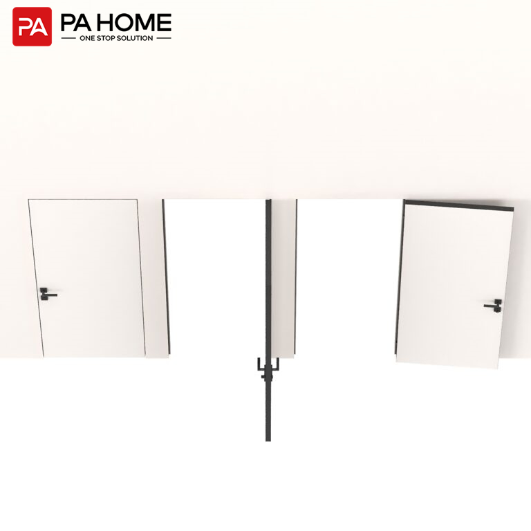 PA Luxury Frameless Invisible Interior Room Wood Solid Flush Hidden Frame Aluminum Wood Door Hidden Door