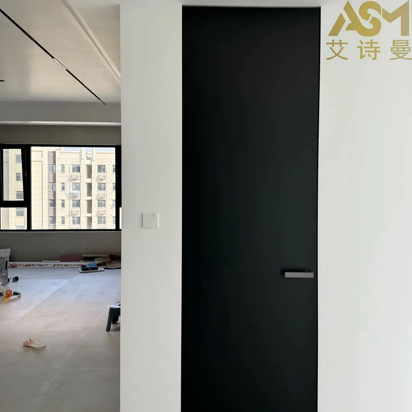 Hidden Wall Flush Frameless Invisible Door Concealed Door Frame Entry Plain Fire Rated Wooden Door