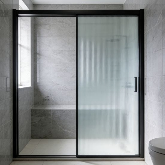 Moisture-Proof Frosted Glass Bathroom Sliding Partition Door