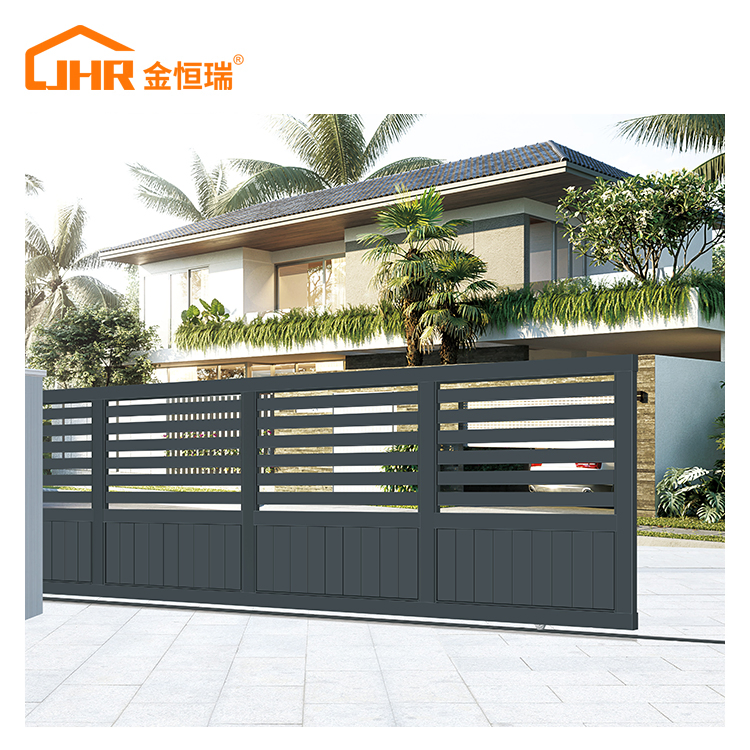 Sleek Modern Aluminium Courtyard Gate for Stylish Entrances