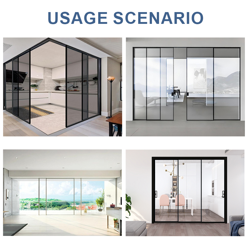 Security Aluminum Sliding Door Multi Point Lock Anti Burglary System Door