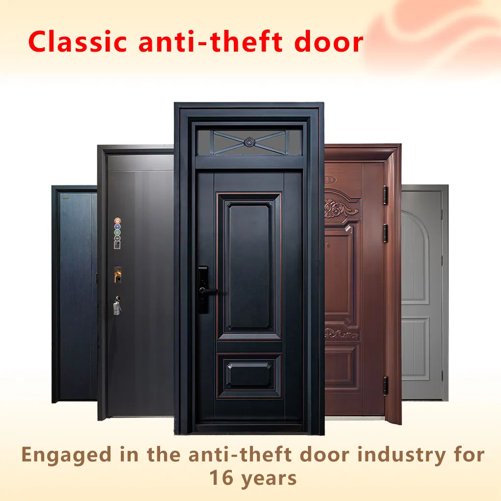 China Steel Aluminum Door Security Entrance Interior Guangdong Exterior Metal Modern Wrought Iron Front Single Double Armored Pivot Windows and Door Price