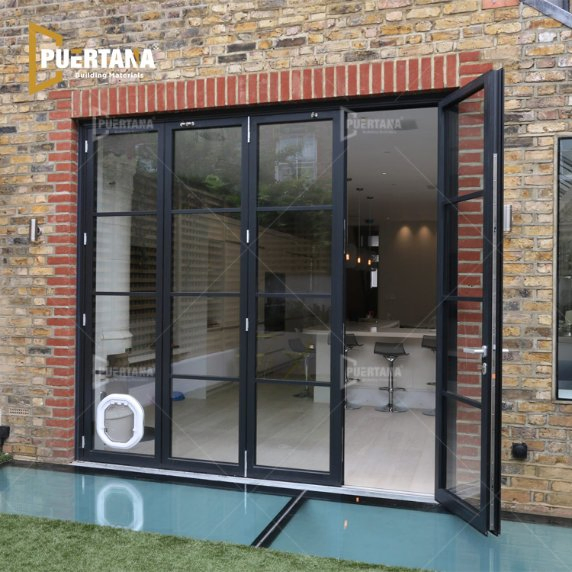 Hurricane Proof Impact Rated Luxury Exterior Aluminum Glass Folding Sliding Patio Bifold Door