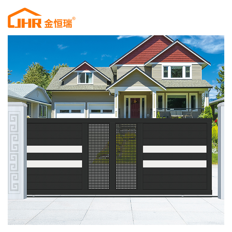 Sleek Minimalist Aluminum Gates with Laser-Cut Front Design