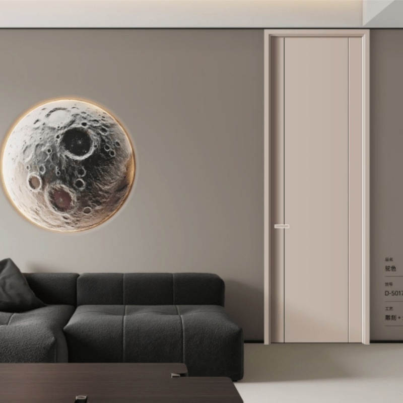 Moisture-Proof WPC Flush Door House Bathroom Door Interior Solid Wooden Door