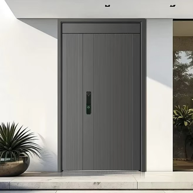 High-Security Interior Door Entrance Wooden Door with Multi-Point Lock System