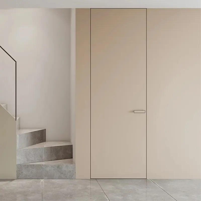 Sleek HDF Wood Hidden Frame Flush Interior Doors for Modern Spaces