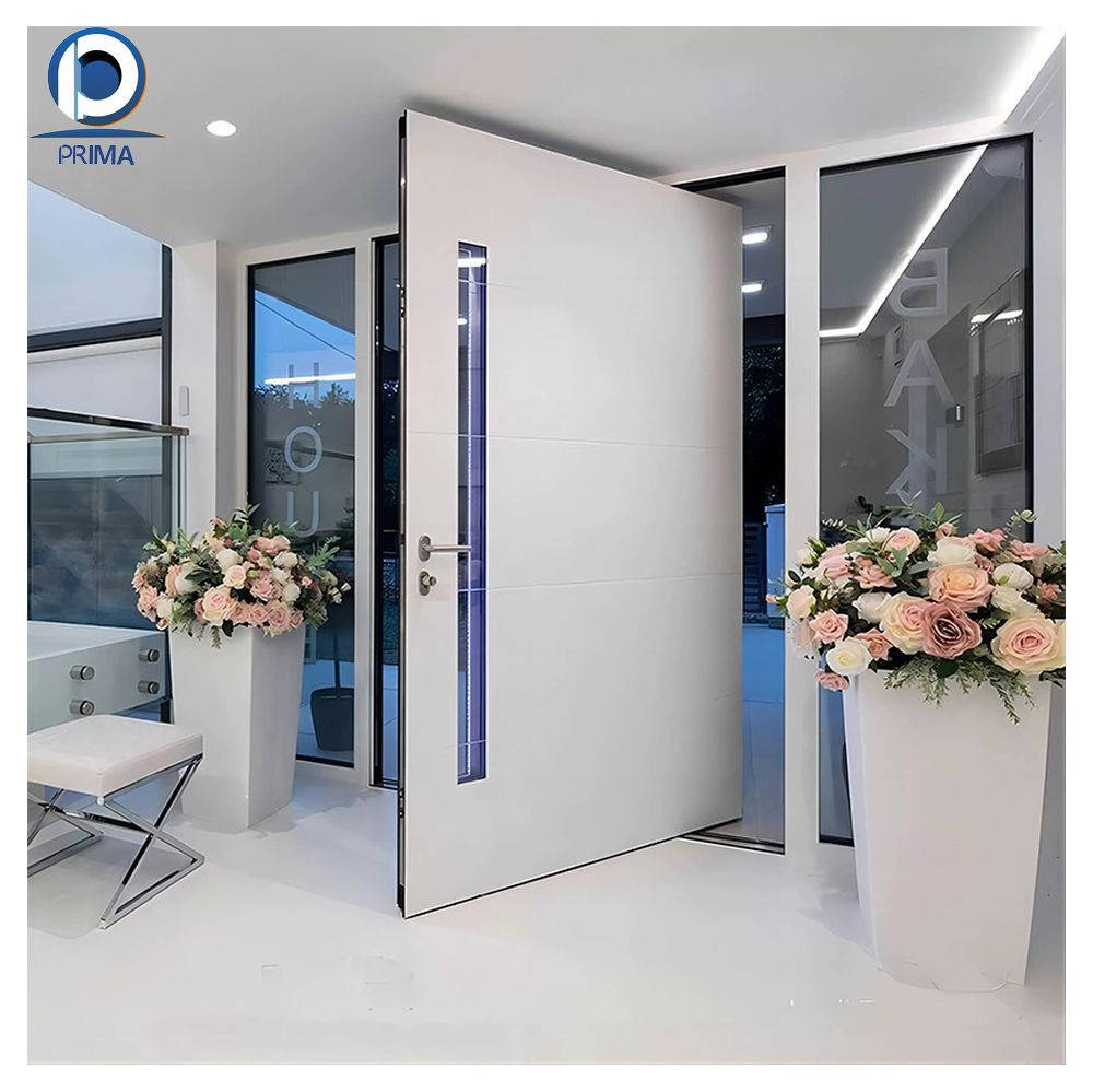 Double Leaf Metal Security Door for Mansion or Villa Cast Aluminum Door