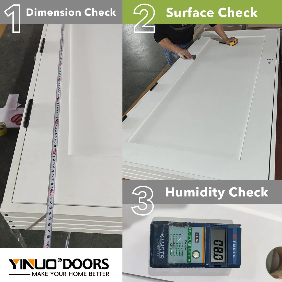 Moisture Proof Bathroom Door Polymer Core Mold Resistance Design