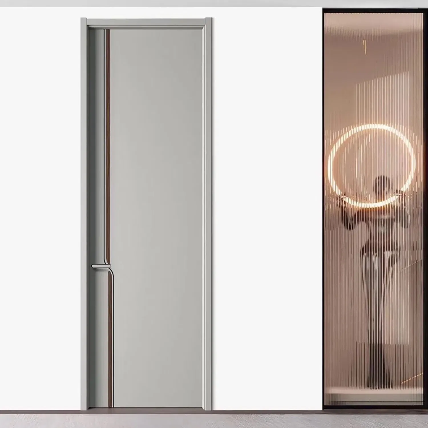 Factory Wholesale Price Internal Acoustic Wooden Door Laminated MDF/PVC Wood Entry Room Door for Apartment, Hotel, Hospital, School