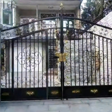 Modern Minimalist Powder-Coated Steel Security Sliding Gate