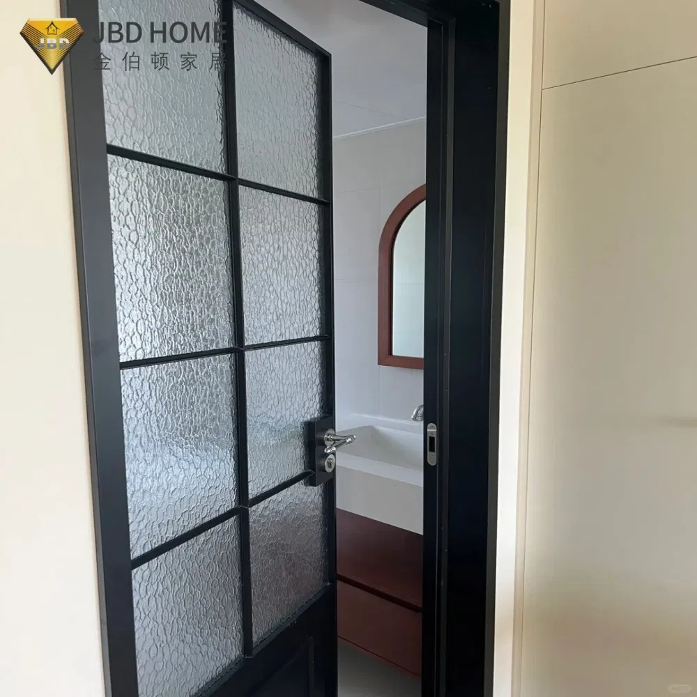 High Security Modern Glass Casement Door Aluminium Frame Multi-Point Lock System