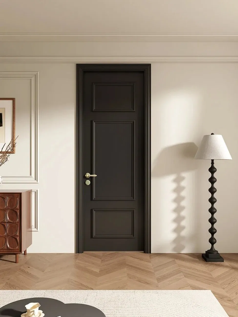 China Waterproof Melamine Interior Door Moisture Proof WPC Bathroom House Door for Indoor Use Manufacturers