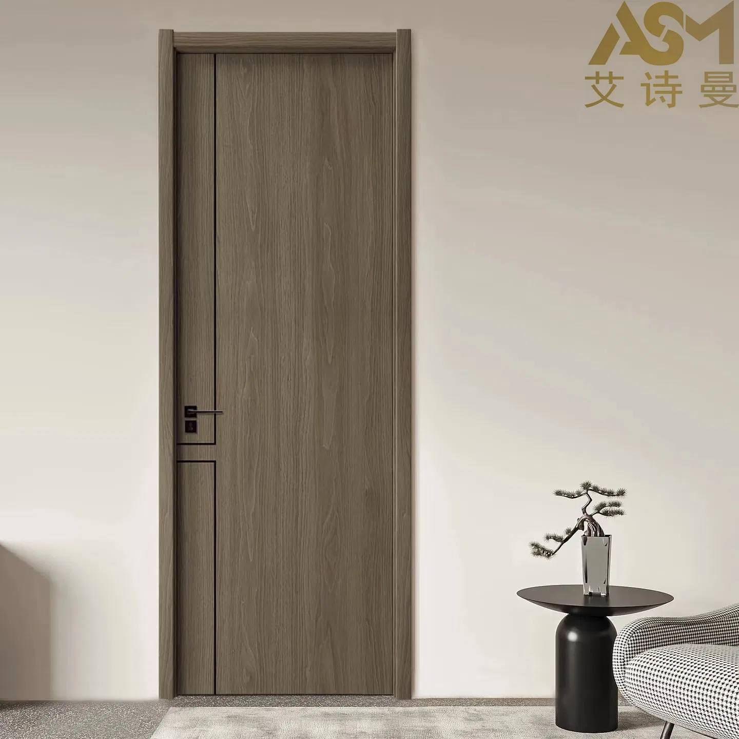 Hidden Wall Flush Frameless Invisible Door Concealed Door Frame Entry Plain Fire Rated Wooden Door