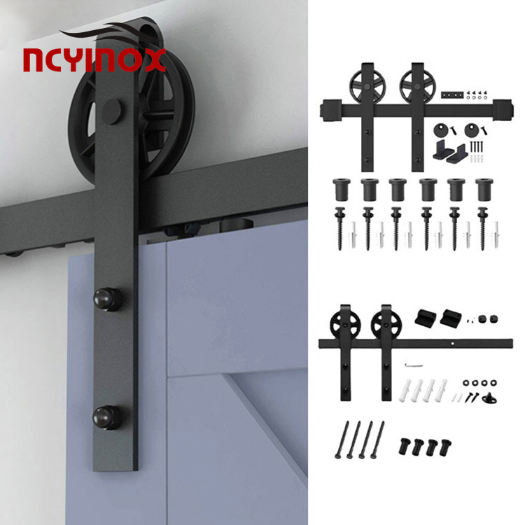 Hanging Sliding Barn Door Hardware Kit with Rail Sliding Door Hardware Harn