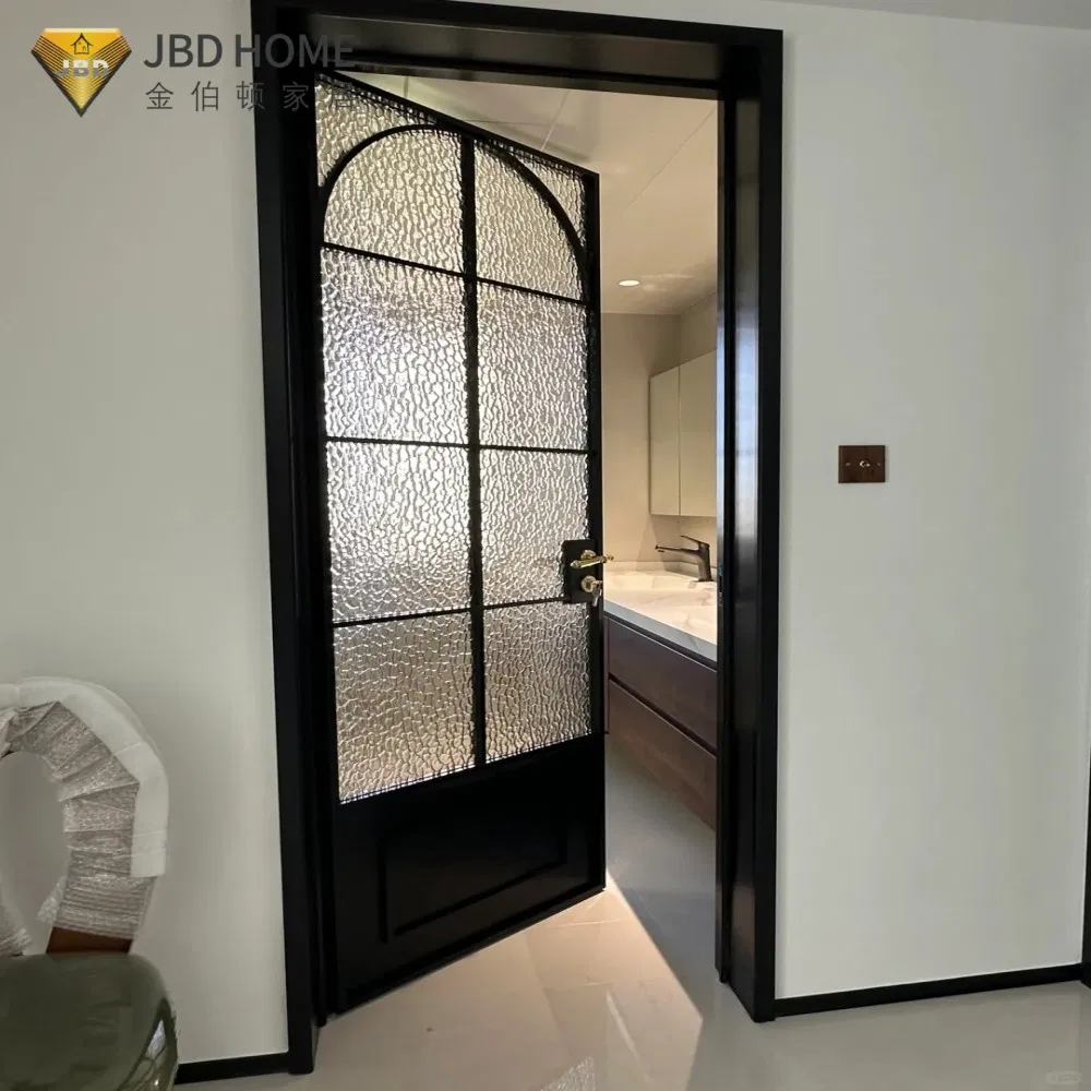 High Security Modern Glass Casement Door Aluminium Frame Multi-Point Lock System