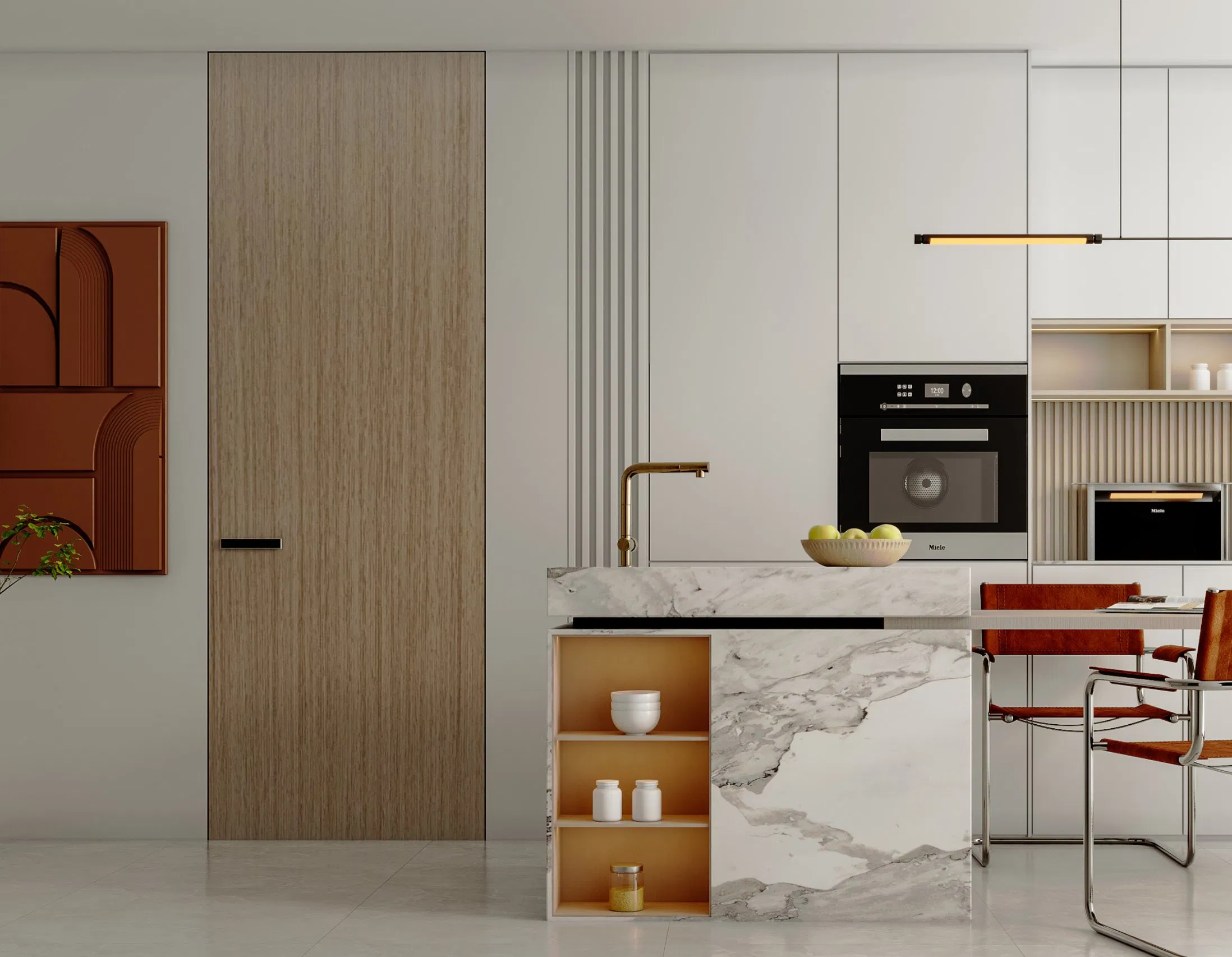 Moisture-Proof WPC Door for Kitchen or Bathroom Areas