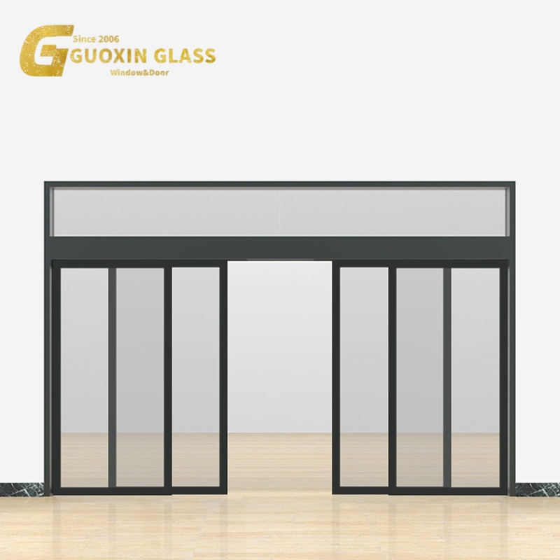 Guoxin Aluminium Slim Frame Glass Sliding Door - Fireproof &amp; Waterproof