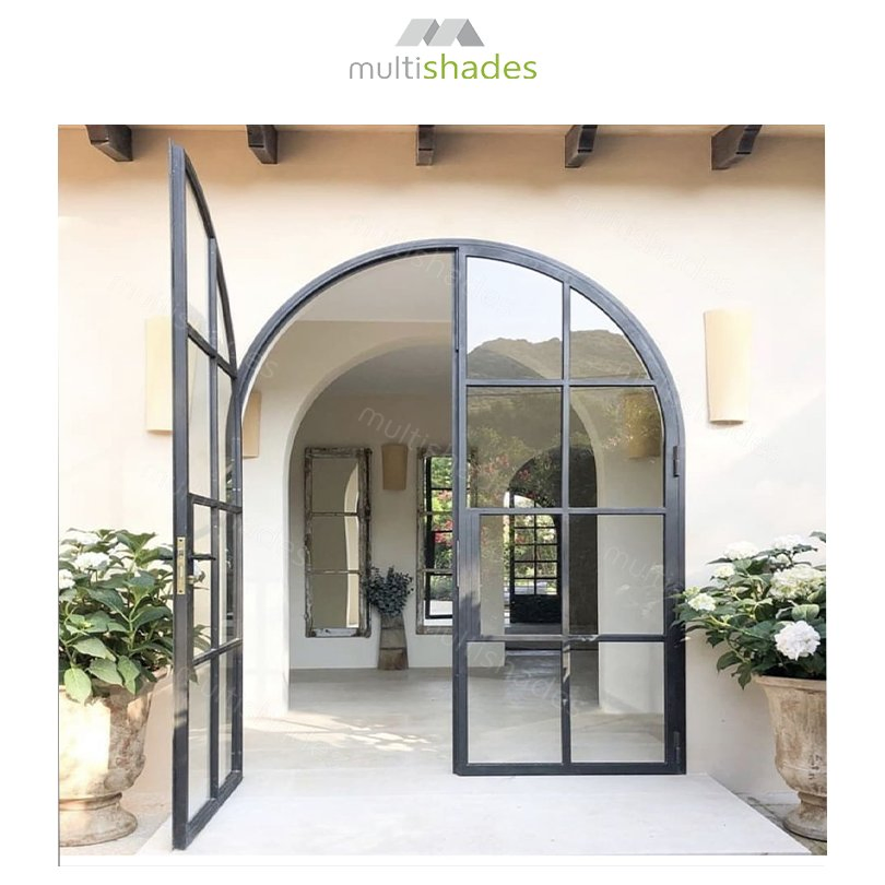 Multishades American-Inspired Aluminum French Doors for Villa Bathroom Waterproof Moisture-Proof Factory Custom