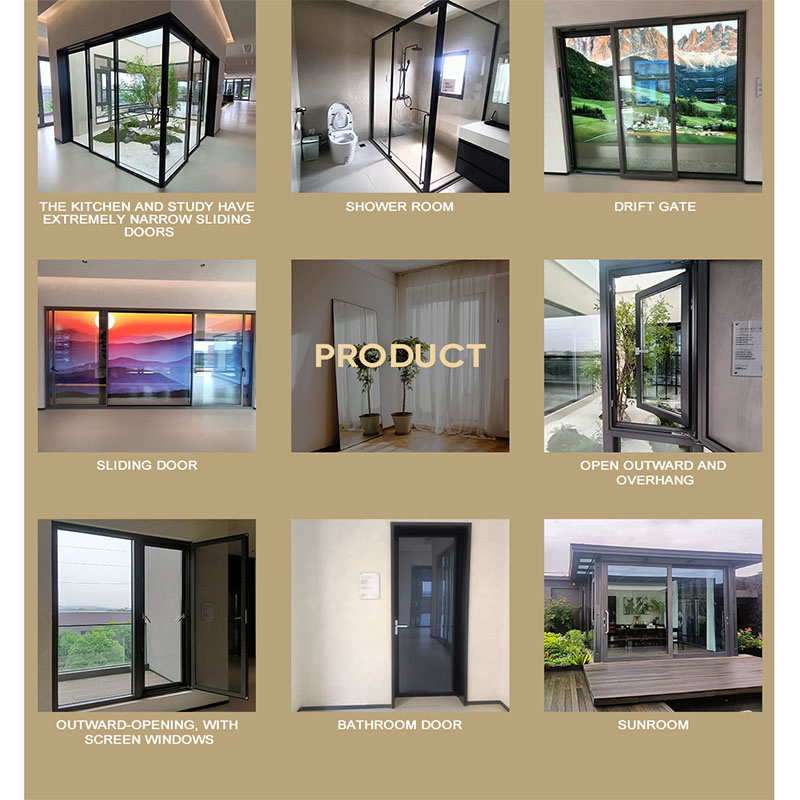 Moisture Proof Aluminum Bathroom Door 1.5mm Thick Rust Resistant Bathroom Door