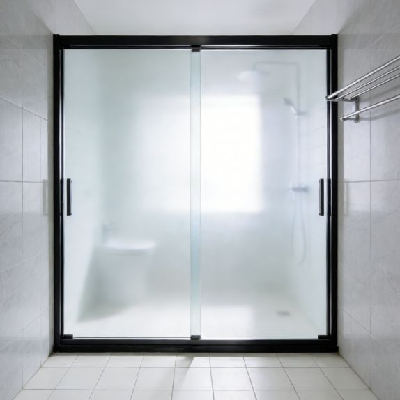 Moisture-Proof Frosted Glass Bathroom Sliding Partition Door