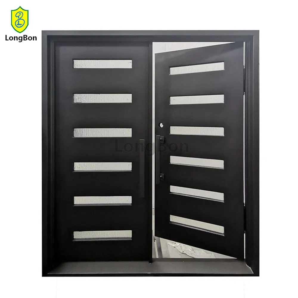 Modern High Security Wrought Iron Double Doors Multi Point Locks