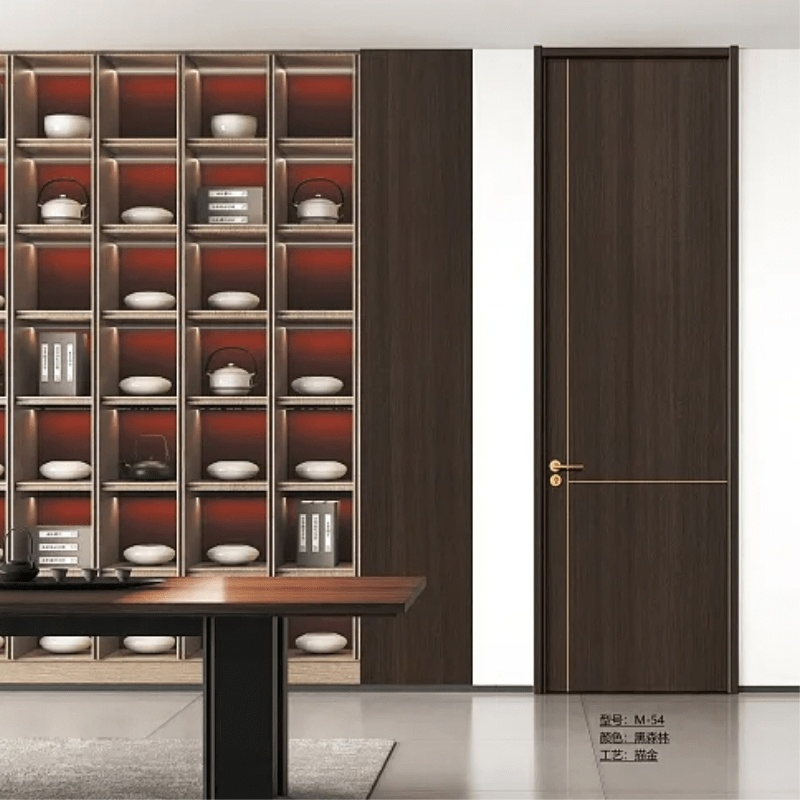 Moisture-Proof WPC Flush Door House Bathroom Door Interior Solid Wooden Door